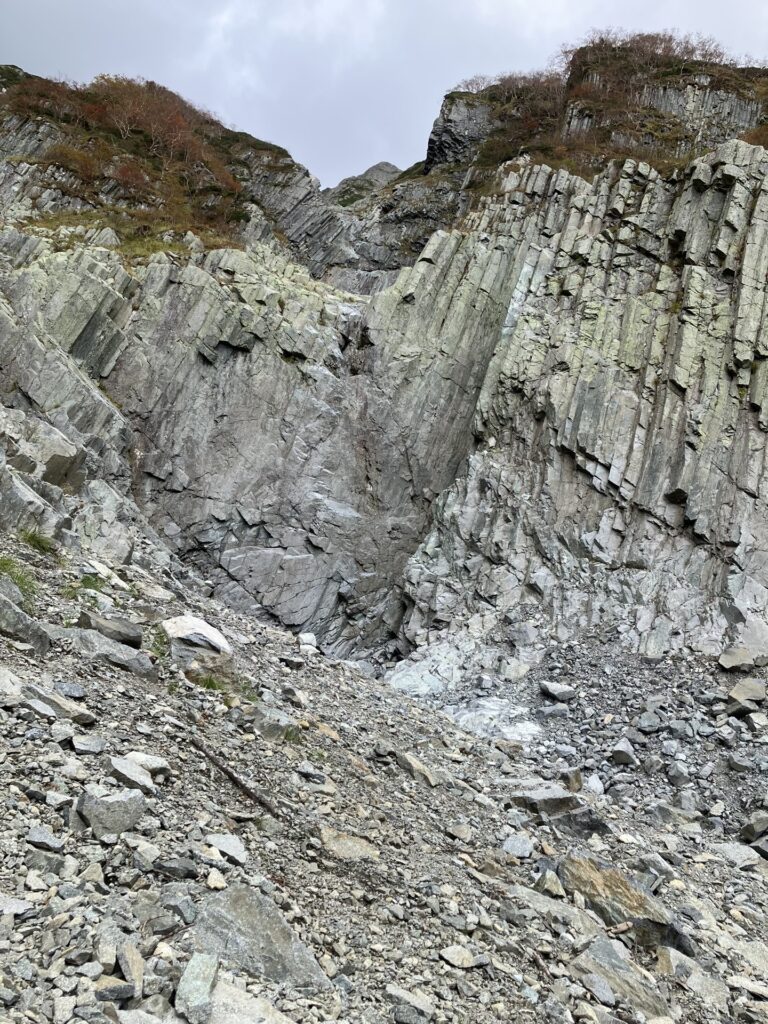 奥穂高岳南稜の取り付き