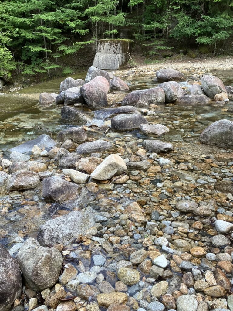 西俣沢を渡渉