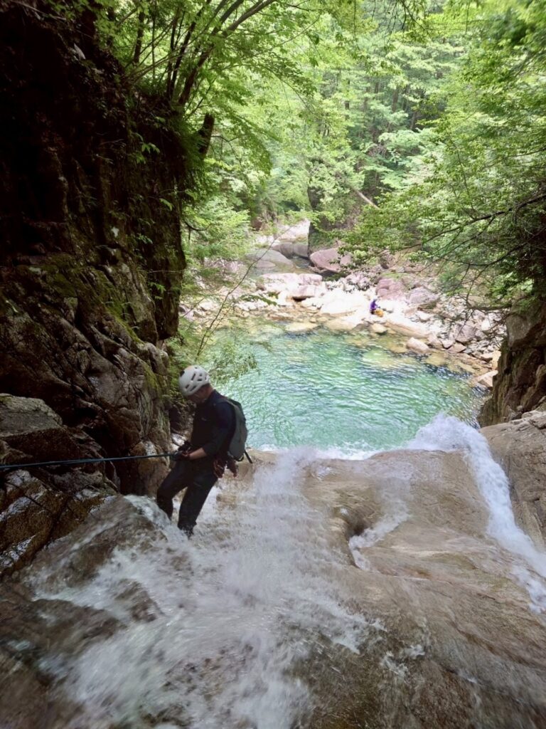 岩倉川本流 懸垂下降