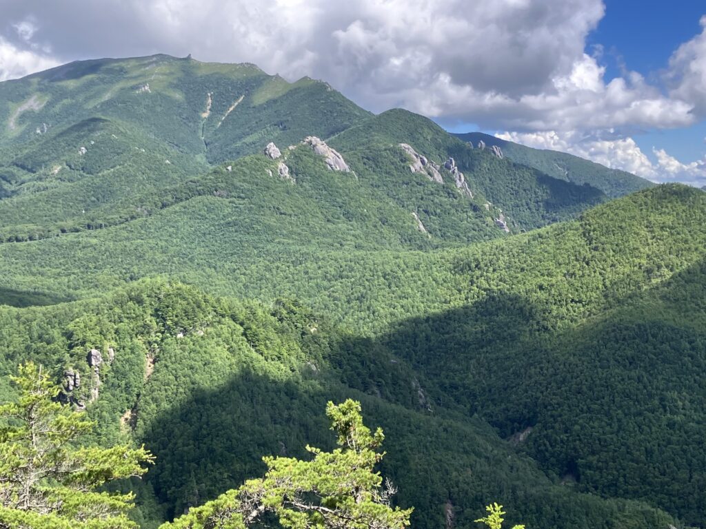 金峰山が見える