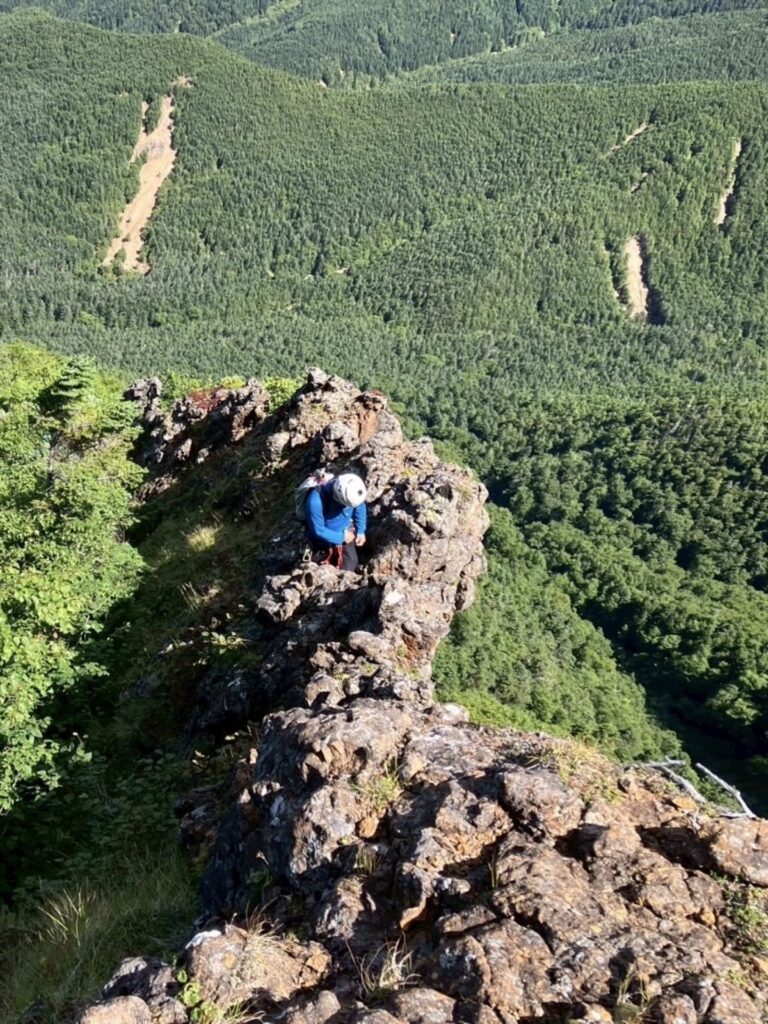 阿弥陀岳北西稜のリッジ