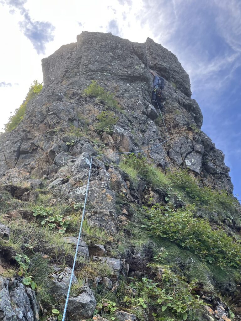 阿弥陀岳北西稜 3ピッチ目クラック