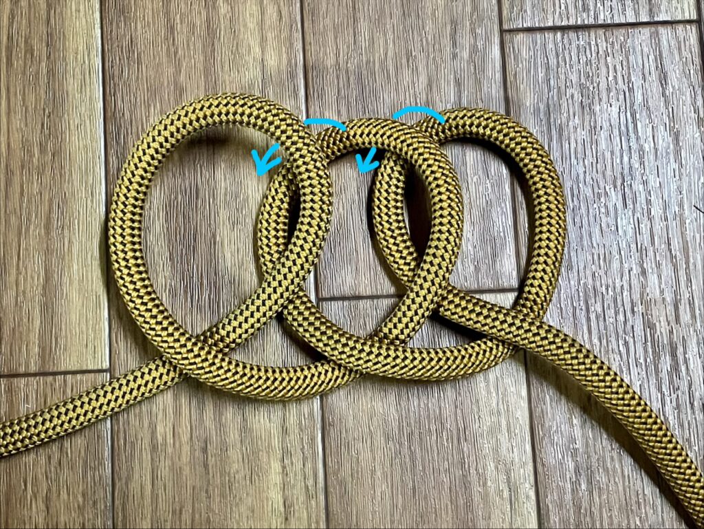 3つの輪の重なり方を上下入れ替え