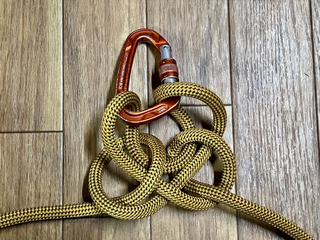 安全環付きカラビナでガッチャンコ